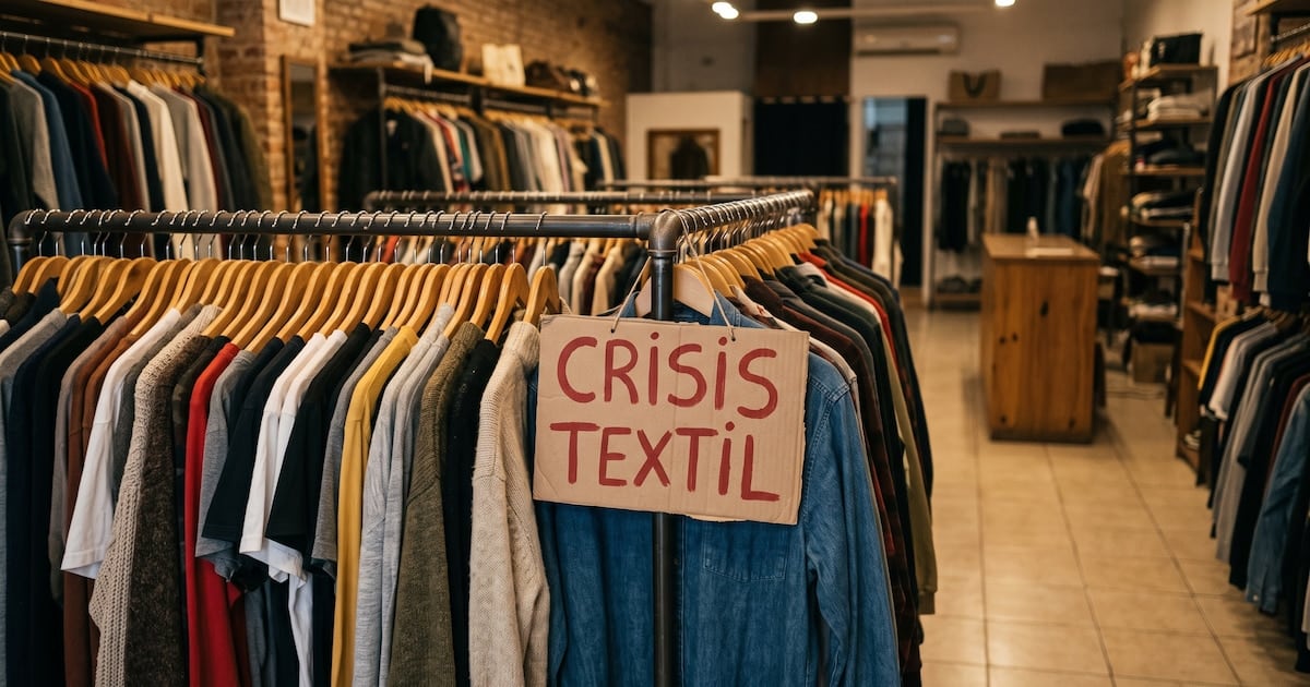 La textil se desploma: producción 22,6% abajo y más de 28.000 puestos de trabajo evaporados desde 2023