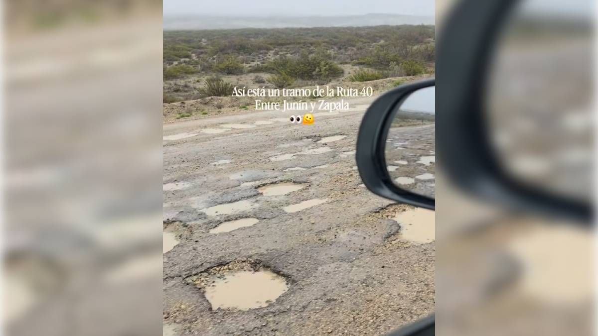 Treinta kilómetros de pozos en la Ruta 40 que arruinan cualquier viaje entre Junín y Zapala